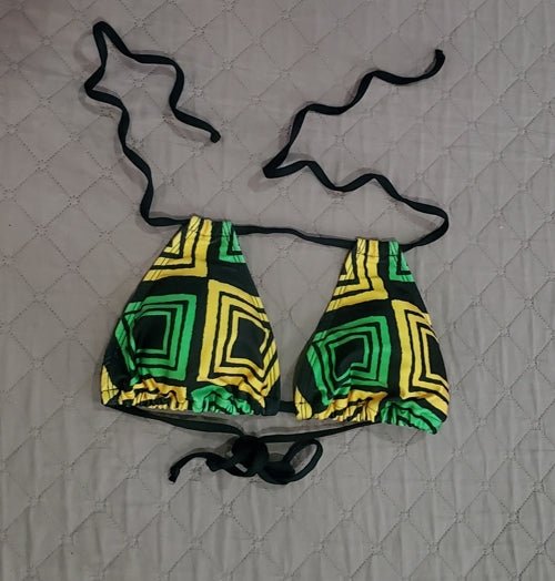 Strappy Triangle Bikini Top, Jamaica Colours – J.A. Squared | US - Ohhh So Swag