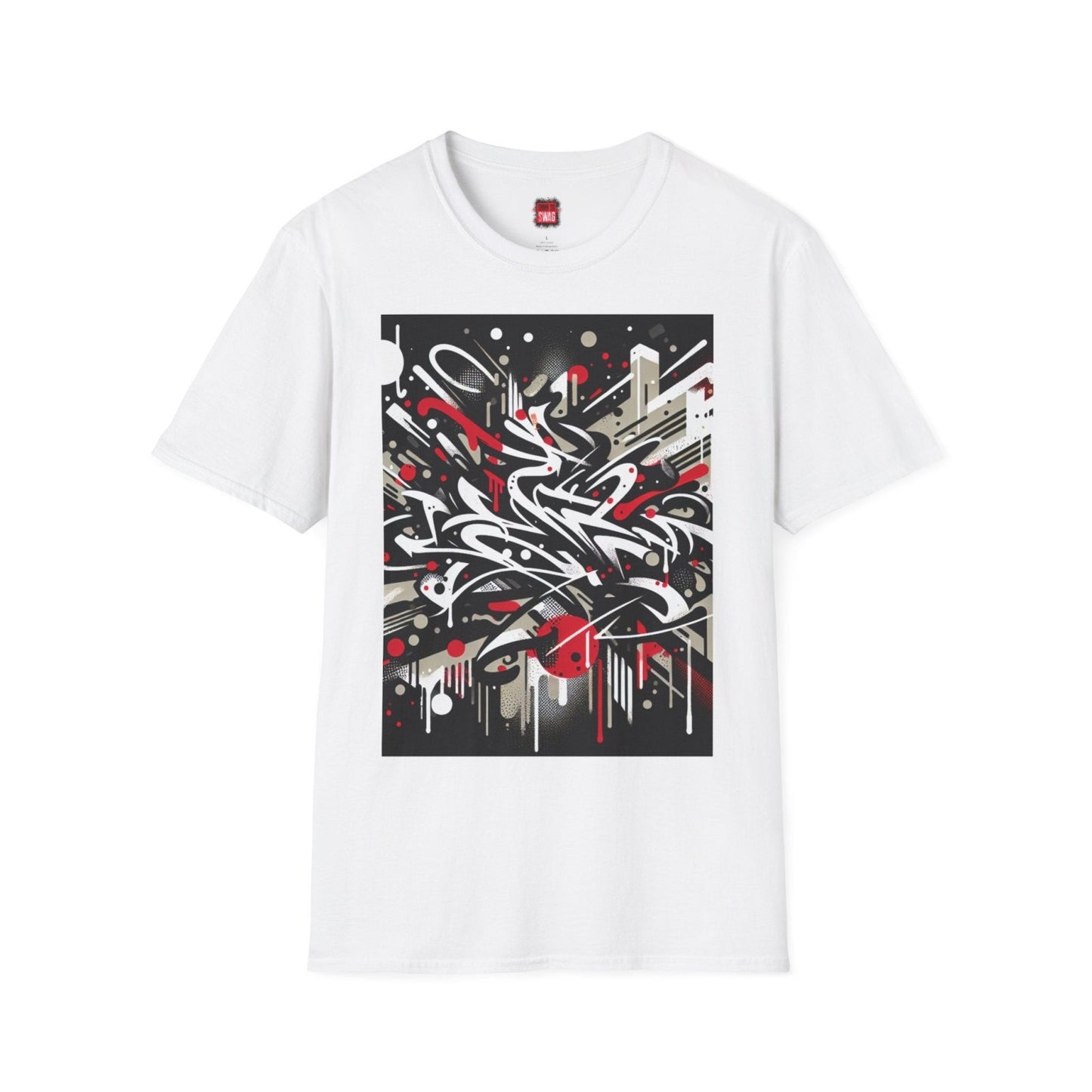 Street Art Unisex Soft Style T-Shirt, Casual Crew Neck Graffiti Graphic Tee, Creative Gift for Art Lovers with Urban Artistic Print | CA - Ohhh So Swag