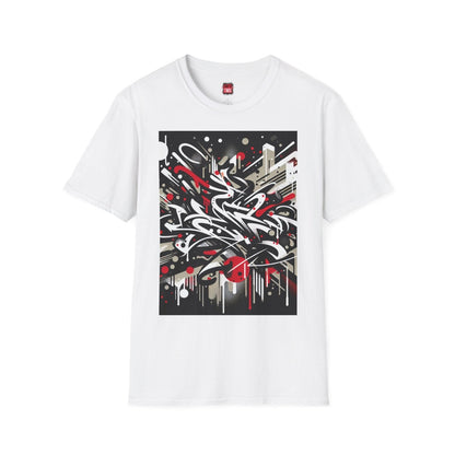 Street Art Unisex Soft Style T-Shirt, Casual Crew Neck Graffiti Graphic Tee, Creative Gift for Art Lovers with Urban Artistic Print | CA - Ohhh So Swag