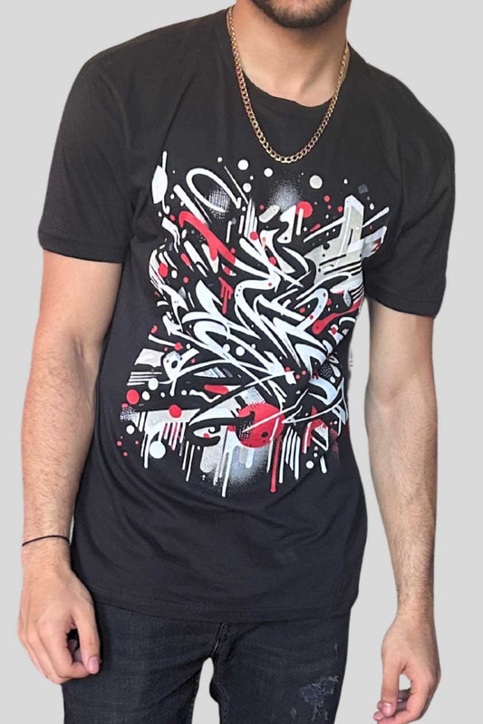 Street Art Unisex Soft Style T-Shirt, Casual Crew Neck Graffiti Graphic Tee, Creative Gift for Art Lovers with Urban Artistic Print | CA - Ohhh So Swag