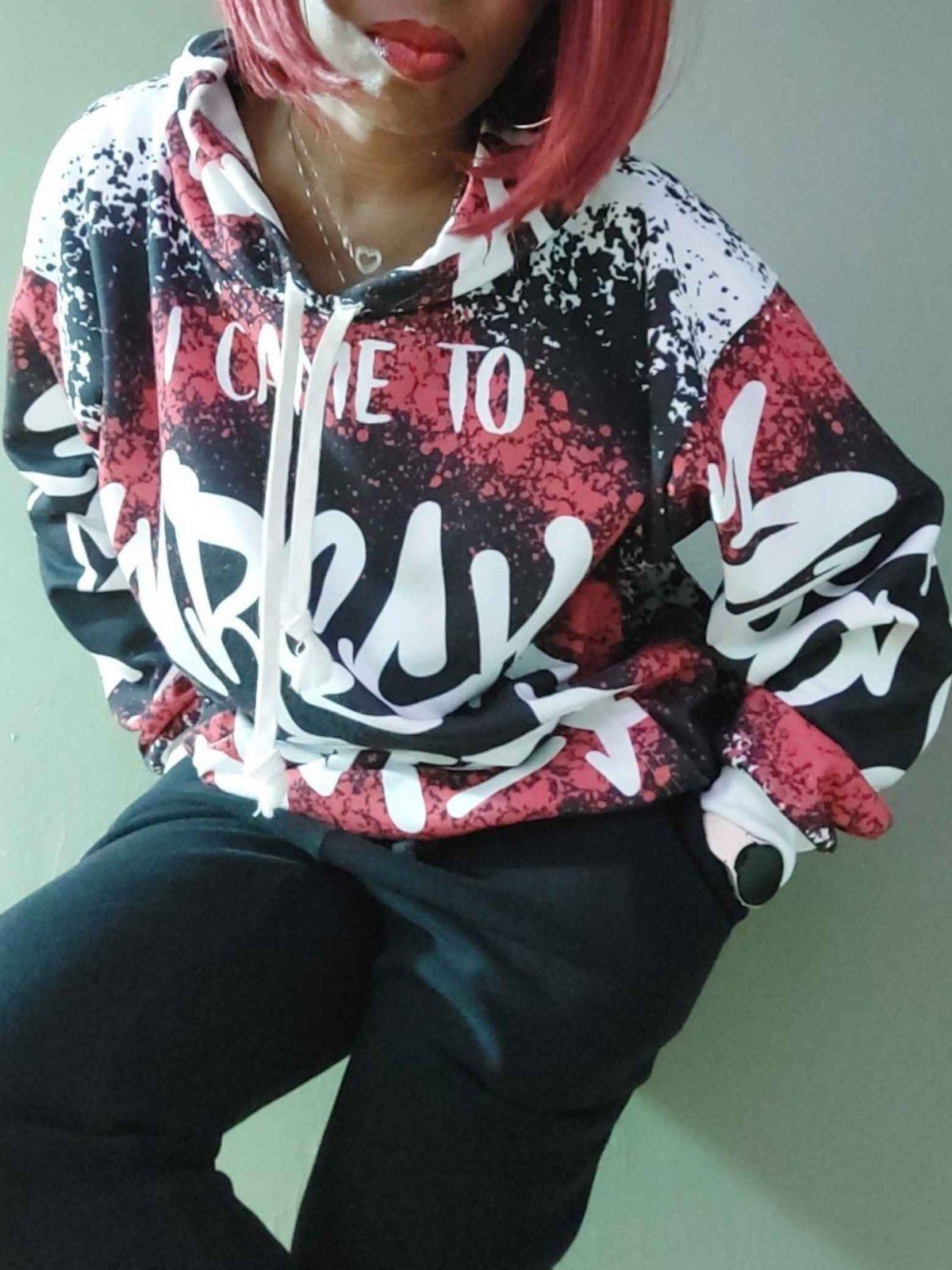 Streetwear Graphic Hoodie, White Remix – I Came to Wreck Shop | US - Ohhh So Swag