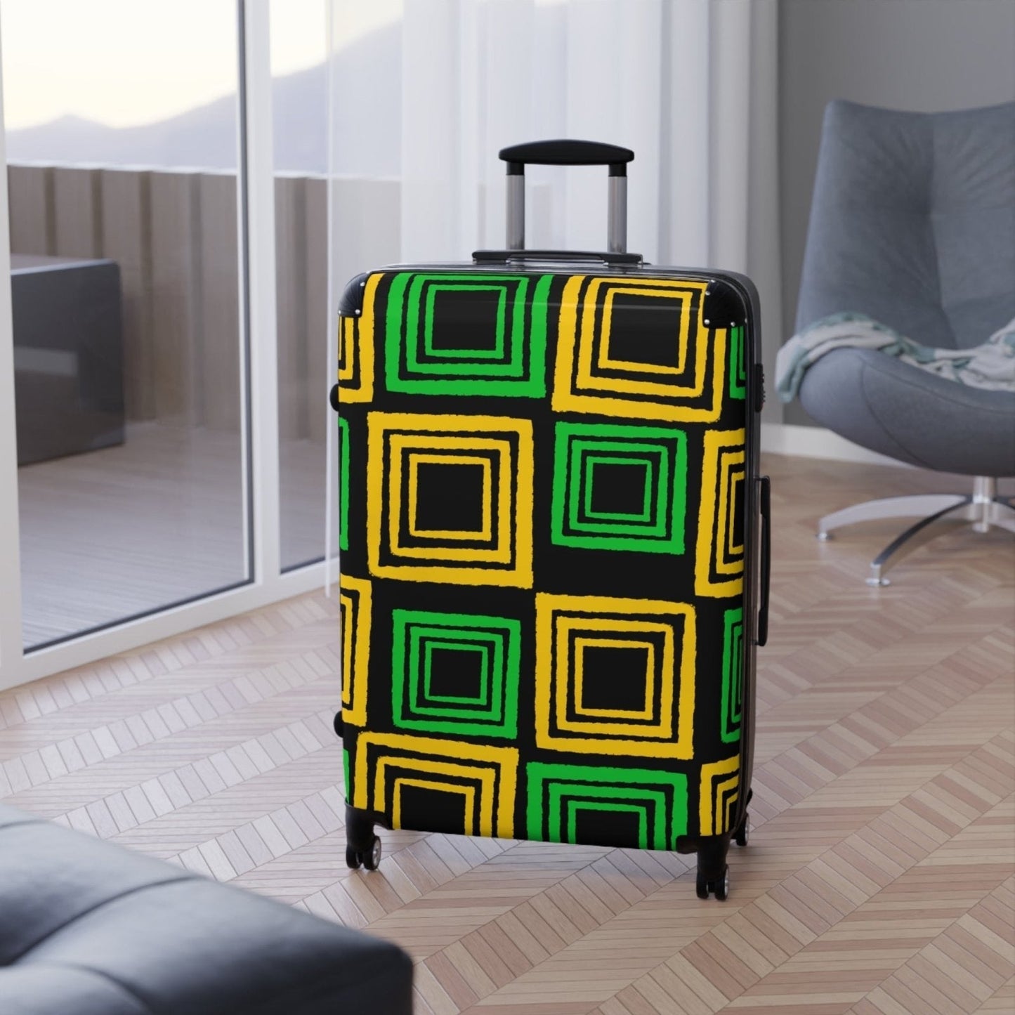 Suitcase, Jamaica Colors, Various Sizes – J.A. Squared | US - Ohhh So Swag