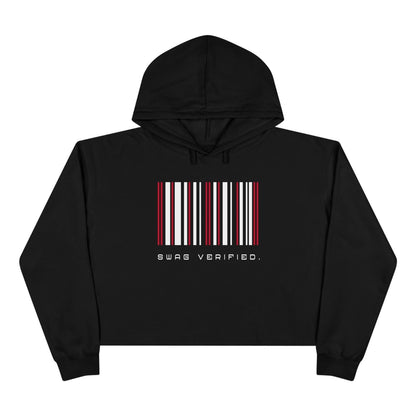 Swag Verified Barcode Cropped Hoodie, Women’s Fashion Sweatshirt Crop Top, Trendy Athleisure Wear, Gift for Her | US - Ohhh So Swag