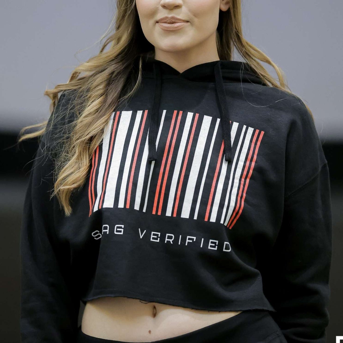 Swag Verified Barcode Cropped Hoodie, Women’s Fashion Sweatshirt Crop Top, Trendy Athleisure Wear, Gift for Her | US - Ohhh So Swag