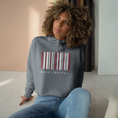 Swag Verified Barcode Cropped Hoodie, Women’s Fashion Sweatshirt Crop Top, Trendy Athleisure Wear, Gift for Her | US - Ohhh So Swag