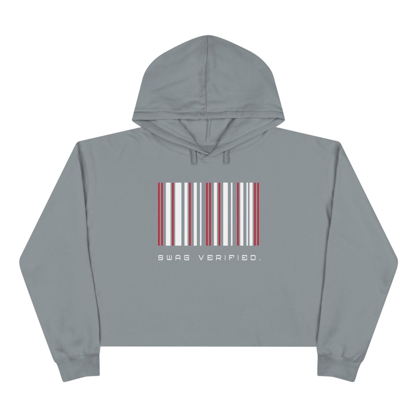 Swag Verified Barcode Cropped Hoodie, Women’s Fashion Sweatshirt Crop Top, Trendy Athleisure Wear, Gift for Her | US - Ohhh So Swag