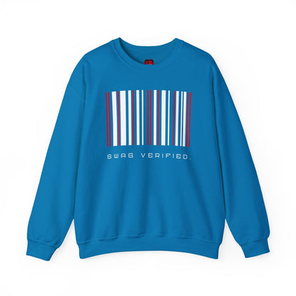 Swag Verified. Sweatshirt, Unisex Barcode Pullover Sweater about Confidence for Men Women, Gift for Him or Her | US - Ohhh So Swag