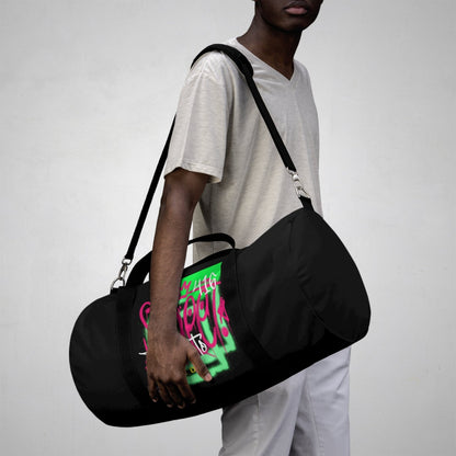 Toronto Black Graffiti Duffle Bag / Black Duffel Bag - Toronto. How We Do. Style. Music. Diversity. | US - Ohhh So Swag