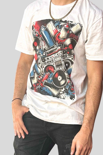 Unisex 90s Nostalgic Vibes Graphic Tee for Music Lover, Casual Hip Hop T-Shirt for Men Women | CA - Ohhh So Swag