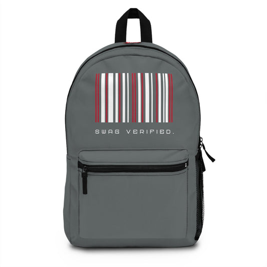 Unisex Backpack with Laptop Compartment, Dark Grey - Swag Verified. Barcode | US - Ohhh So Swag