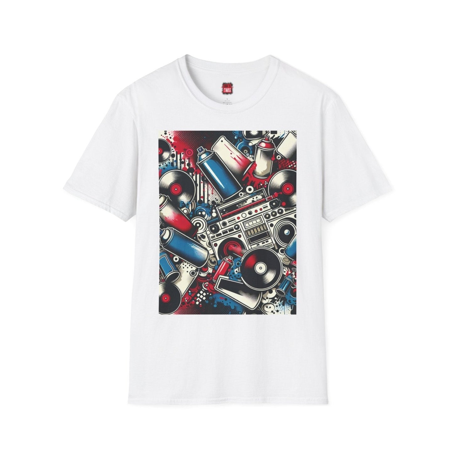 Unisex 90s Nostalgic Vibes Graphic Tee for Music Lover, Casual White Hip Hop T-Shirt for Men Women | CA - Ohhh So Swag