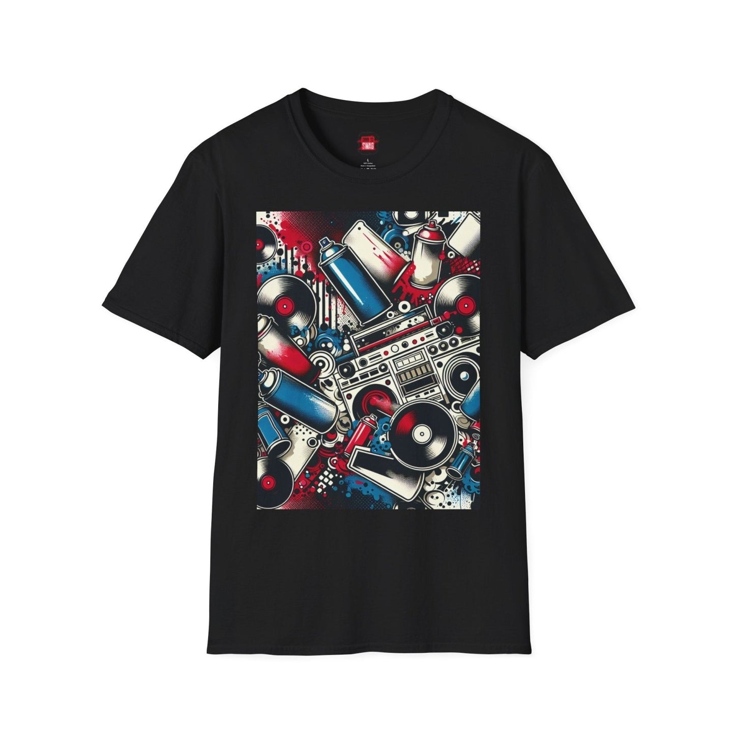 Unisex 90s Nostalgic Vibes Graphic Tee for Music Lover, Casual Black Hip Hop T-Shirt for Men Women | CA - Ohhh So Swag