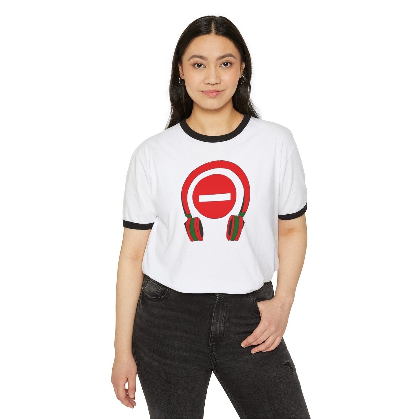 Unisex Cotton Ringer T - Shirt - Do Not Disturb, I'm Vibing. | US - Ohhh So Swag