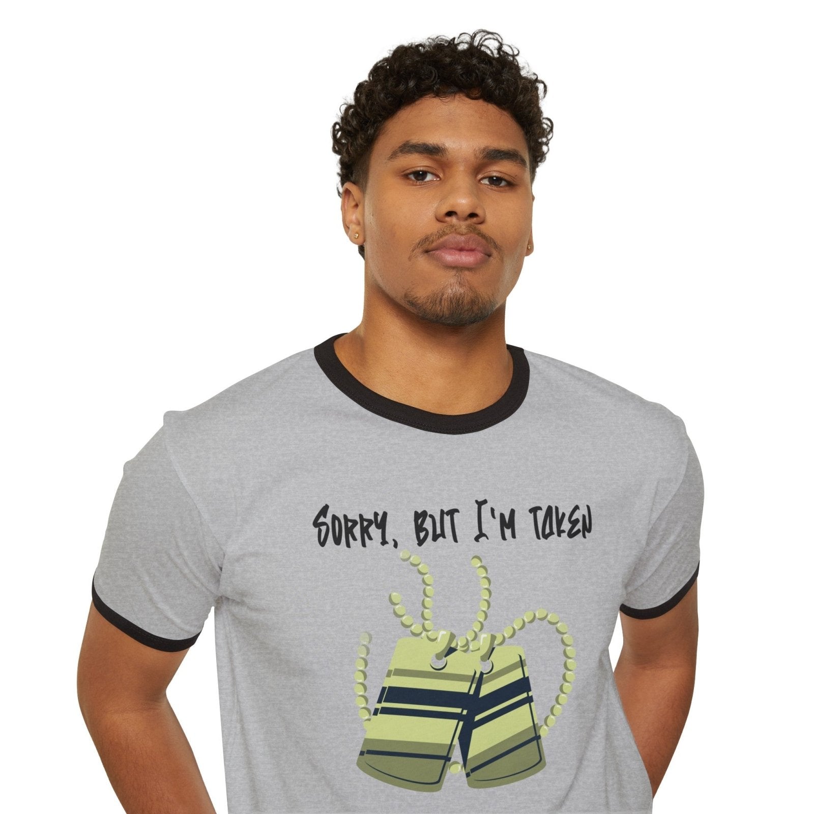 Unisex Cotton Ringer T - Shirt - Sorry, But I'm Taken | US - Ohhh So Swag