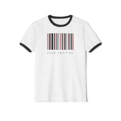 Unisex Cotton Ringer T-Shirt - Swag Verified. Barcode | US - Ohhh So Swag