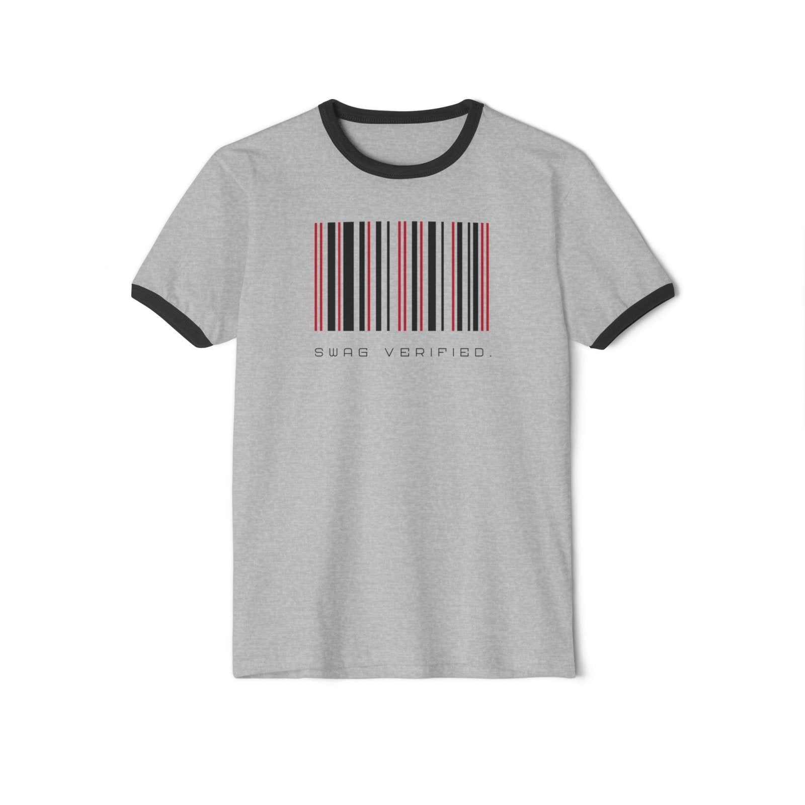 Unisex Cotton Ringer T-Shirt - Swag Verified. Barcode | US - Ohhh So Swag