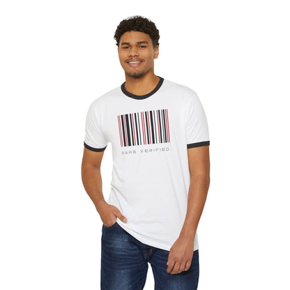 Unisex Cotton Ringer T-Shirt - Swag Verified. Barcode | US - Ohhh So Swag