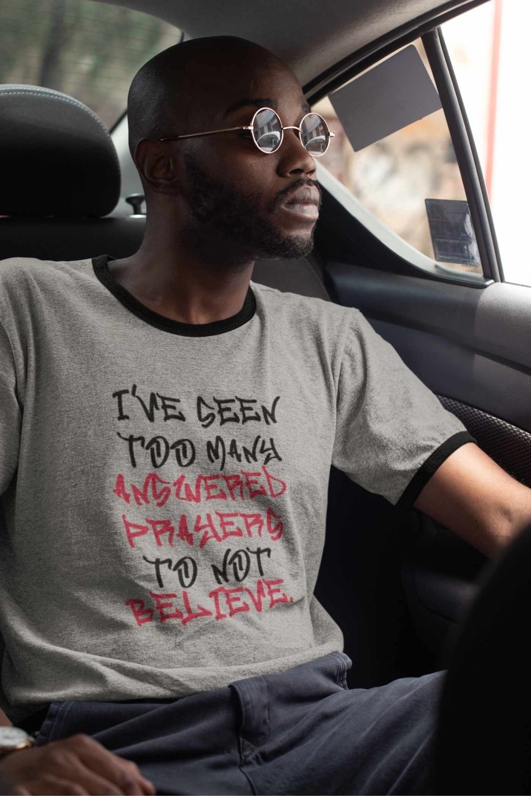 Unisex Cotton Ringer Tee - I've Seen Too Many Answered Prayers to Not Believe | US - Ohhh So Swag