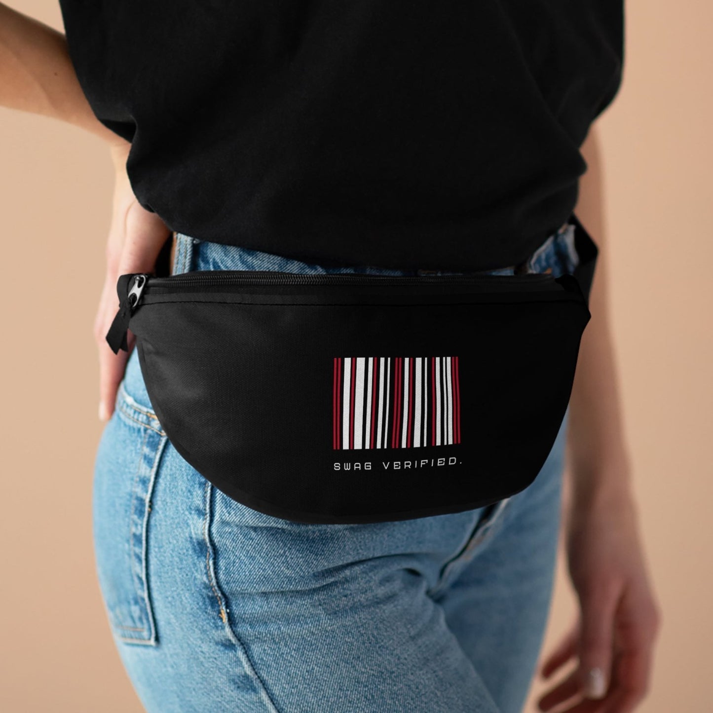 Unisex Fanny Pack with Card Slots (Black) - Swag Verified. Barcode | US - Ohhh So Swag