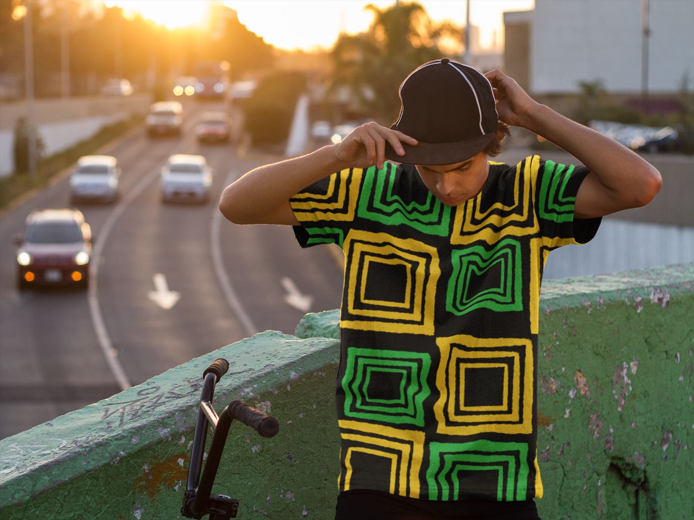 Unisex Geometric Pattern Shirt, Jamaica Colors – J.A. Squared | US - Ohhh So Swag