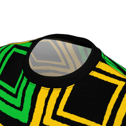 Unisex Geometric Pattern Shirt, Jamaica Colours – J.A. Squared | US - Ohhh So Swag