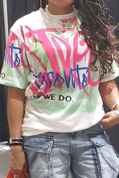 Unisex Graffiti Toronto Shirt, White - Toronto How We Do. Style. Music. Diversity. | US - Ohhh So Swag