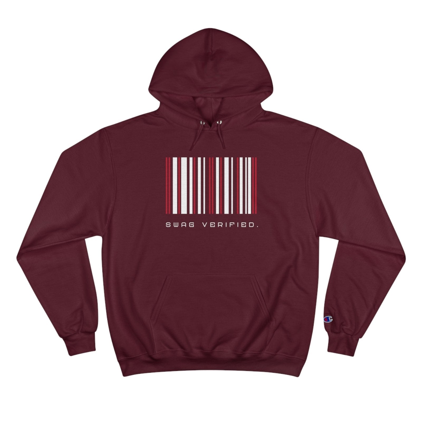 Unisex Graphic Champion Hoodie - Swag Verified. Barcode | US - Ohhh So Swag