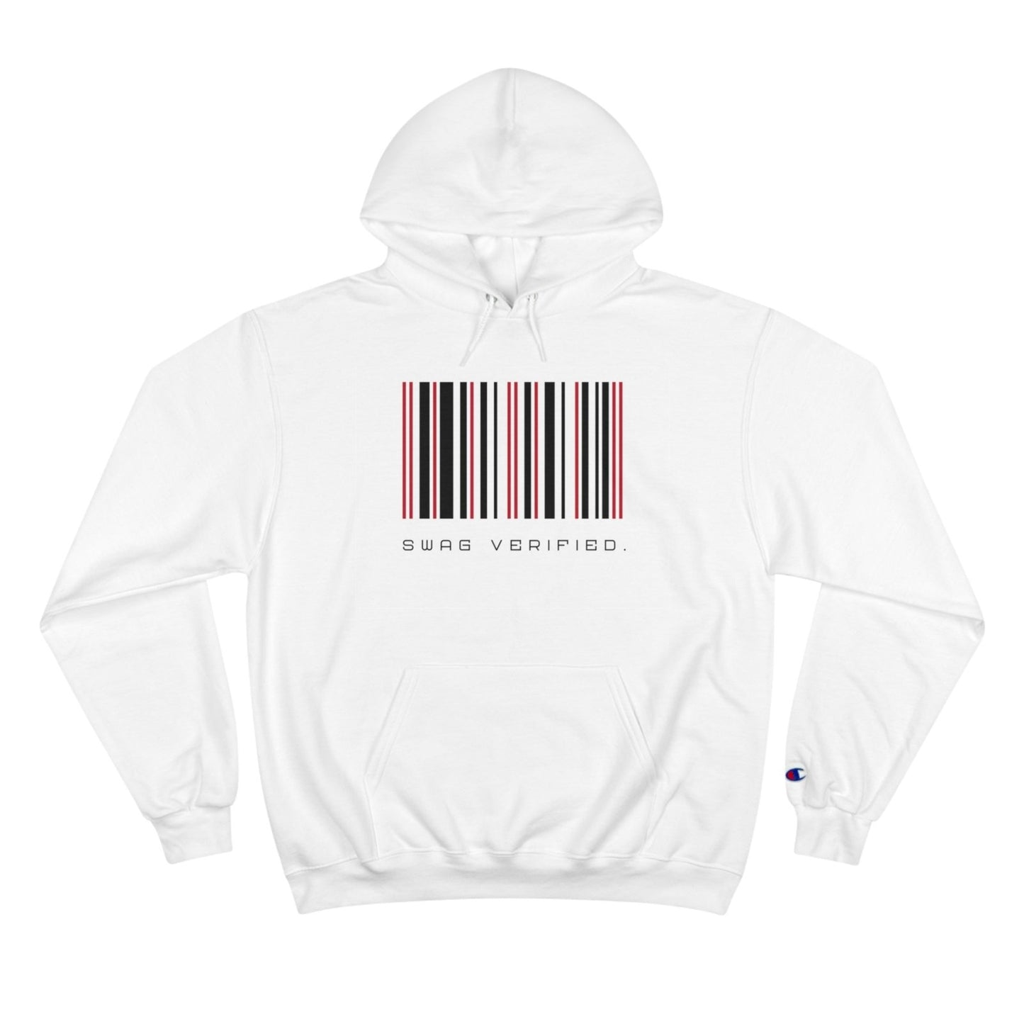 Unisex Graphic Champion Hoodie - Swag Verified. Barcode | US - Ohhh So Swag