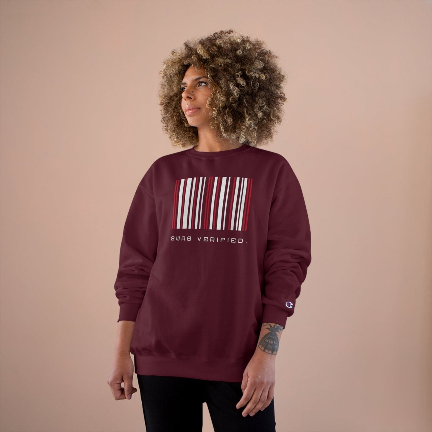 Unisex Graphic Pullover Champion Sweatshirt - Swag Verified. Barcode | US - Ohhh So Swag