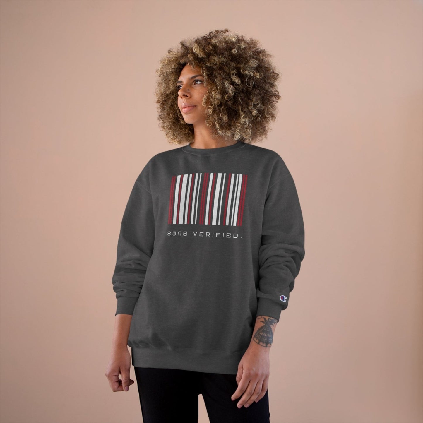 Unisex Graphic Pullover Champion Sweatshirt - Swag Verified. Barcode | US - Ohhh So Swag