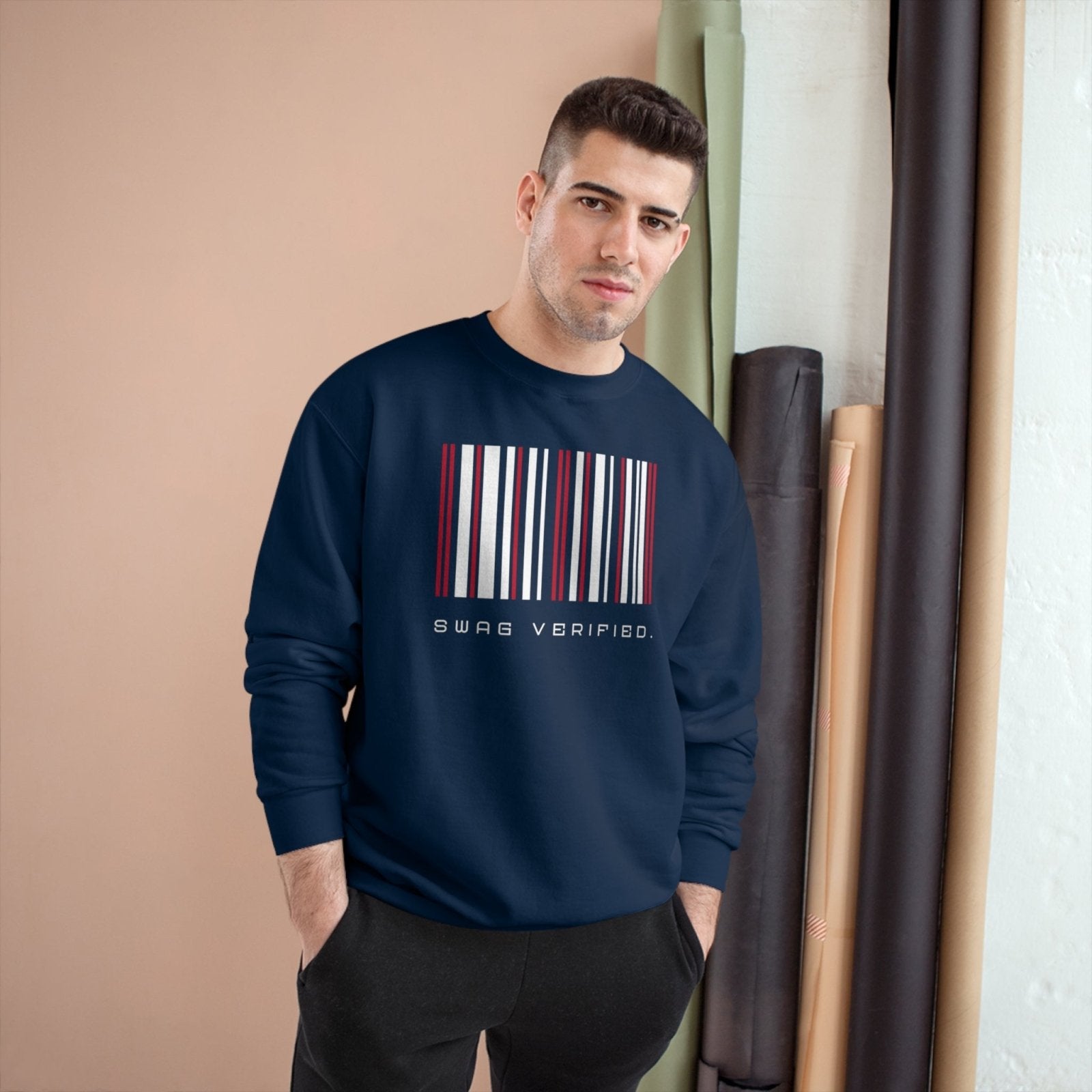 Unisex Graphic Pullover Champion Sweatshirt - Swag Verified. Barcode | US - Ohhh So Swag