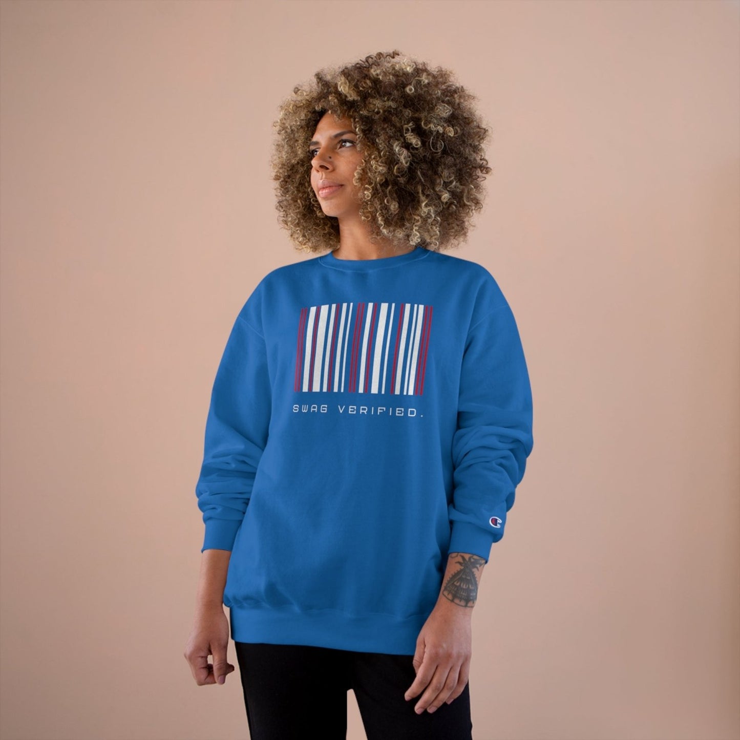 Unisex Graphic Pullover Champion Sweatshirt - Swag Verified. Barcode | US - Ohhh So Swag