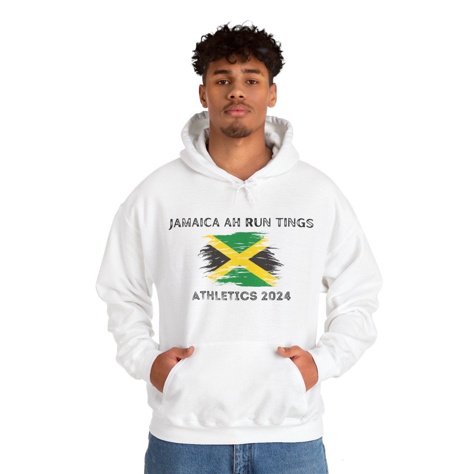 Unisex Hooded Sweatshirt, Jamaica Ah Run Tings - Athletics 2024 | US - Ohhh So Swag