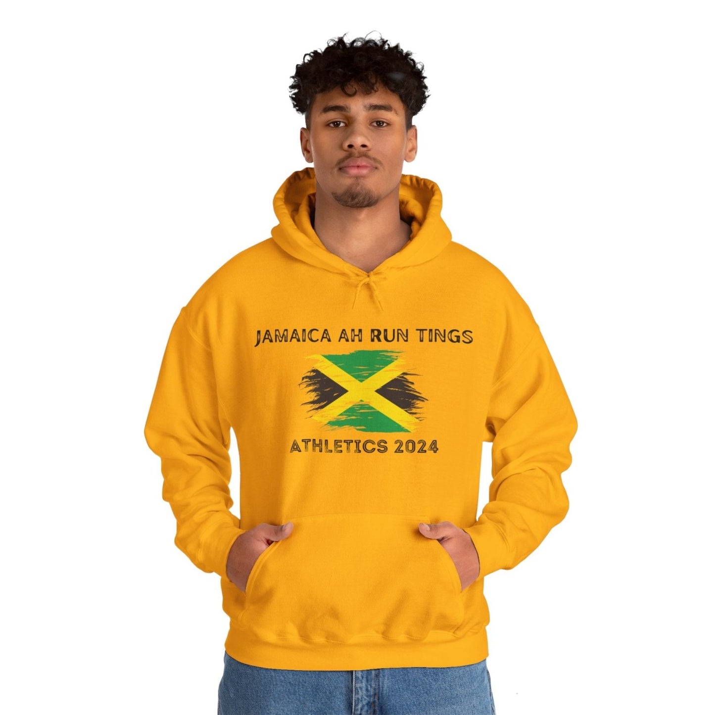 Unisex Hooded Sweatshirt, Jamaica Ah Run Tings - Athletics 2024 | US - Ohhh So Swag