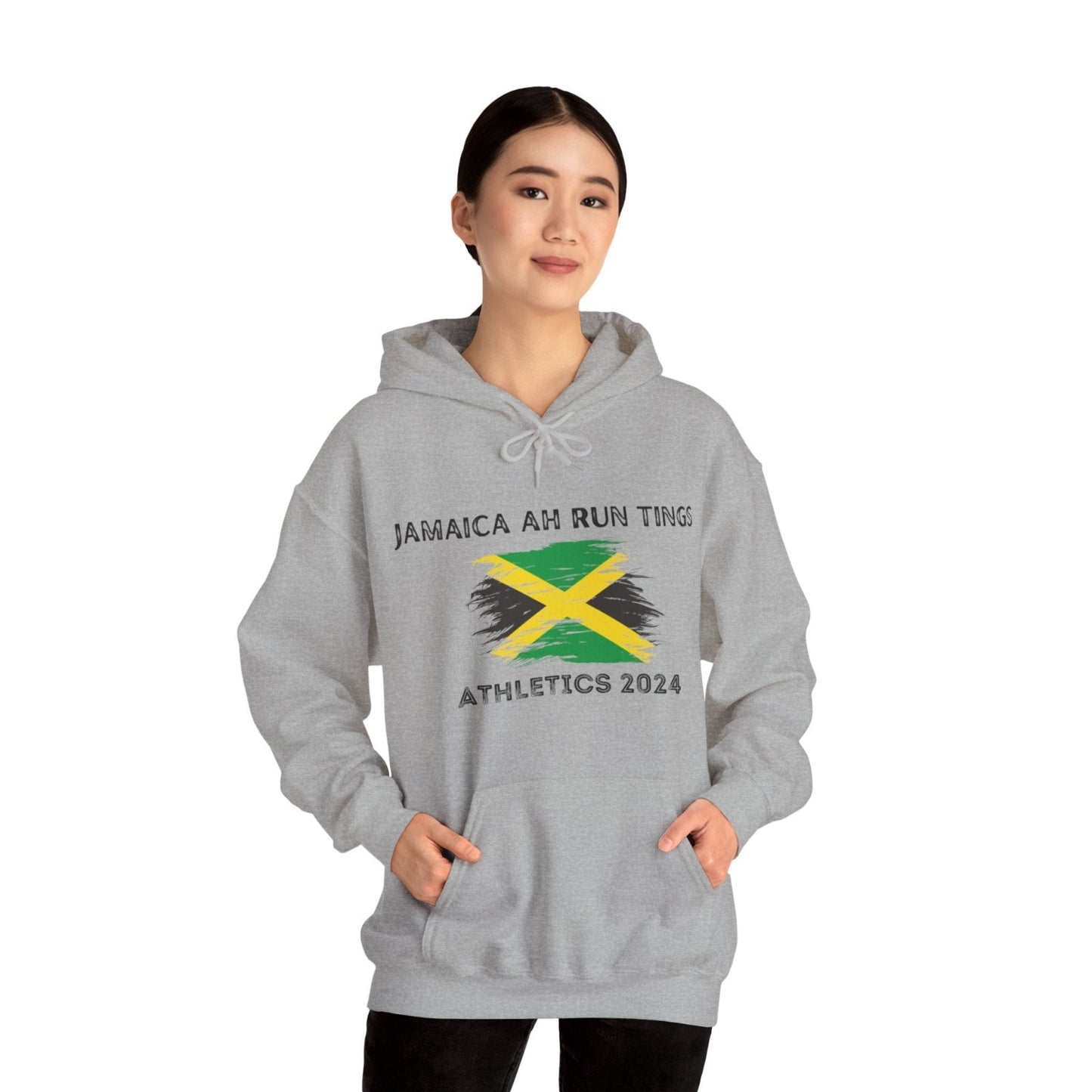 Unisex Hooded Sweatshirt, Jamaica Ah Run Tings - Athletics 2024 | US - Ohhh So Swag