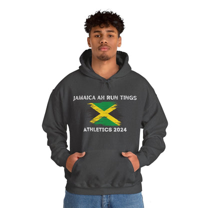 Unisex Hooded Sweatshirt, Jamaica Ah Run Tings - Athletics 2024 | US - Ohhh So Swag