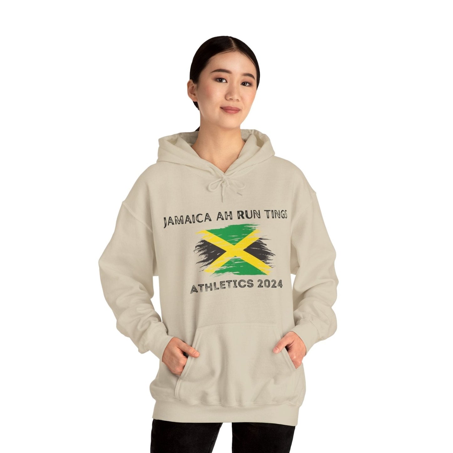 Unisex Hooded Sweatshirt, Jamaica Ah Run Tings - Athletics 2024 | US - Ohhh So Swag