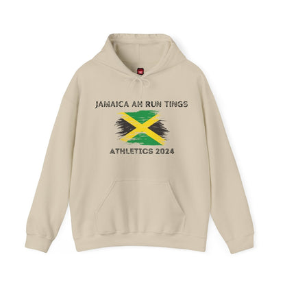 Unisex Hooded Sweatshirt, Jamaica Ah Run Tings - Athletics 2024 | US - Ohhh So Swag