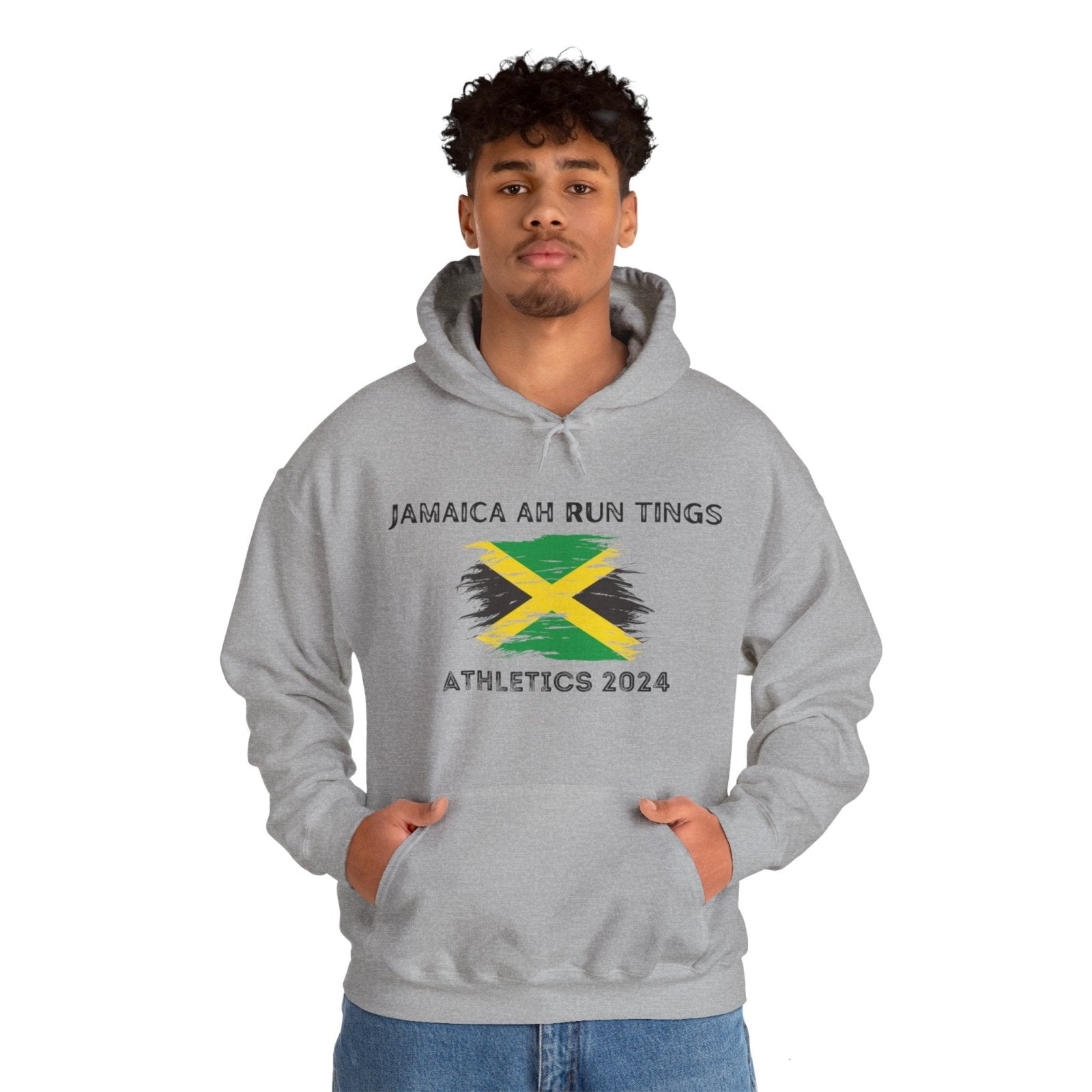 Unisex Hooded Sweatshirt, Jamaica Ah Run Tings - Athletics 2024 | US - Ohhh So Swag