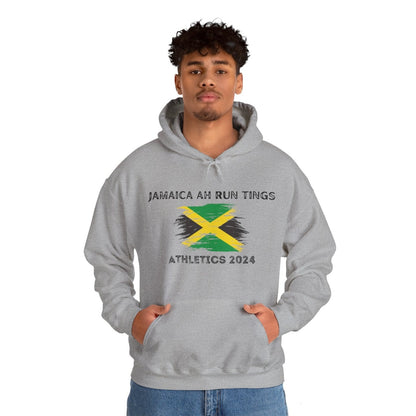 Unisex Hooded Sweatshirt, Jamaica Ah Run Tings - Athletics 2024 | US - Ohhh So Swag