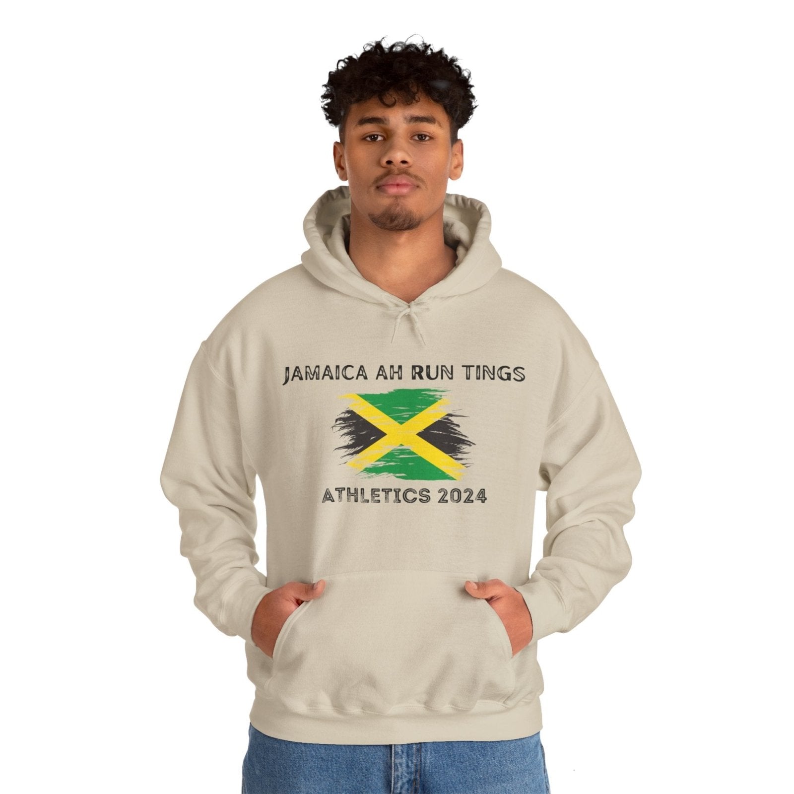 Unisex Hooded Sweatshirt, Jamaica Ah Run Tings - Athletics 2024 | US - Ohhh So Swag