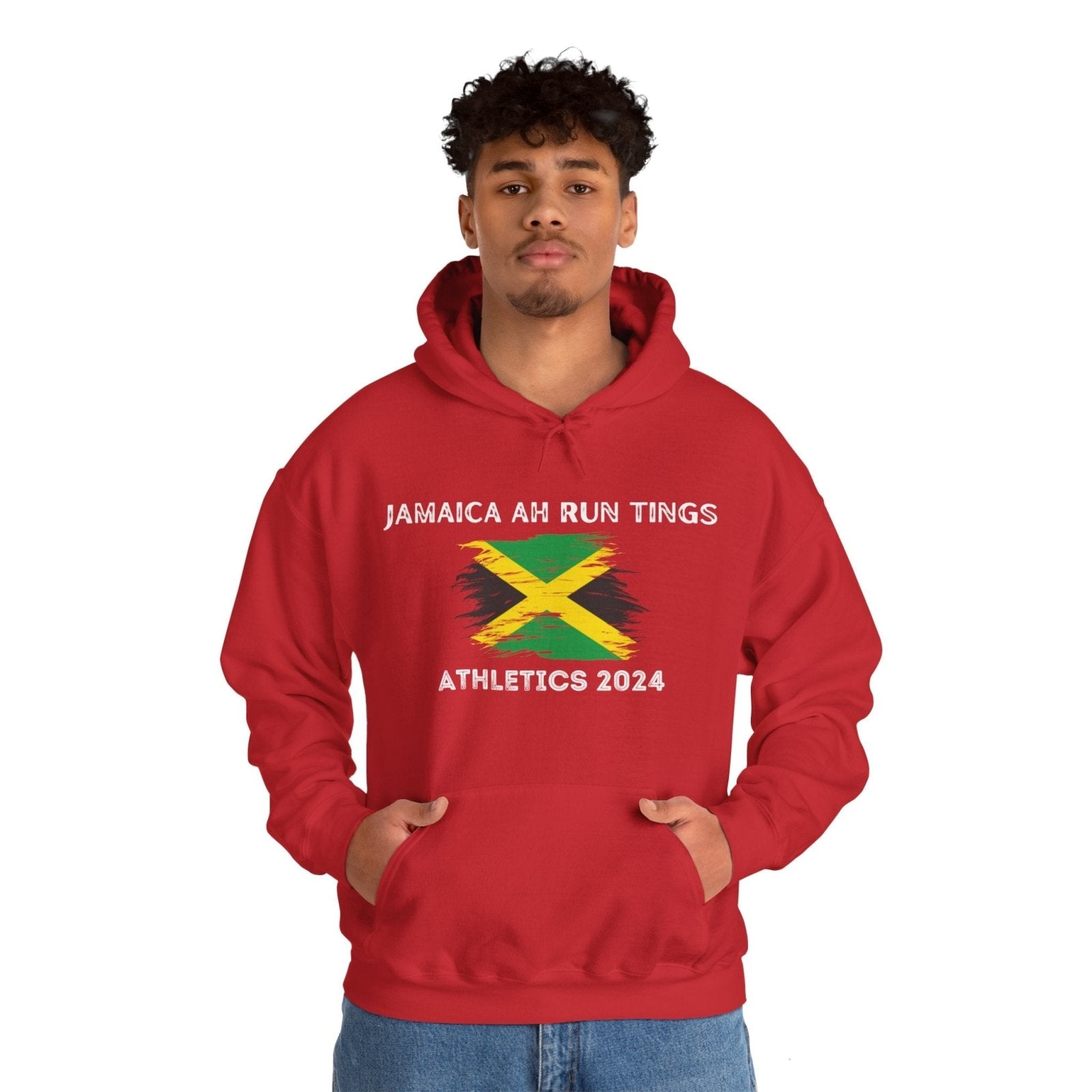 Unisex Hooded Sweatshirt, Jamaica Ah Run Tings - Athletics 2024 | US - Ohhh So Swag