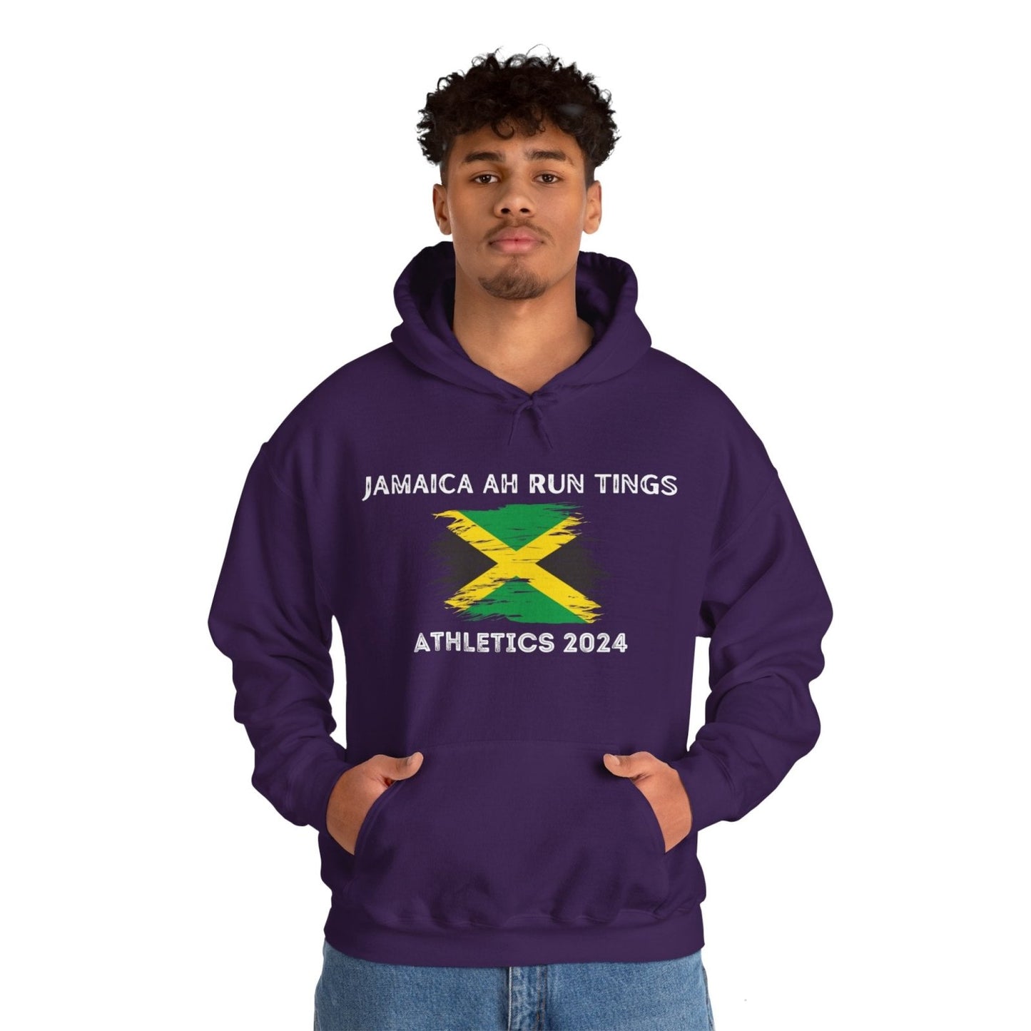 Unisex Hooded Sweatshirt, Jamaica Ah Run Tings - Athletics 2024 | US - Ohhh So Swag