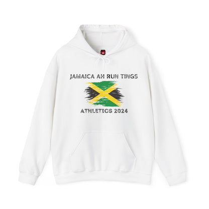 Unisex Hooded Sweatshirt, Jamaica Ah Run Tings - Athletics 2024 | US - Ohhh So Swag