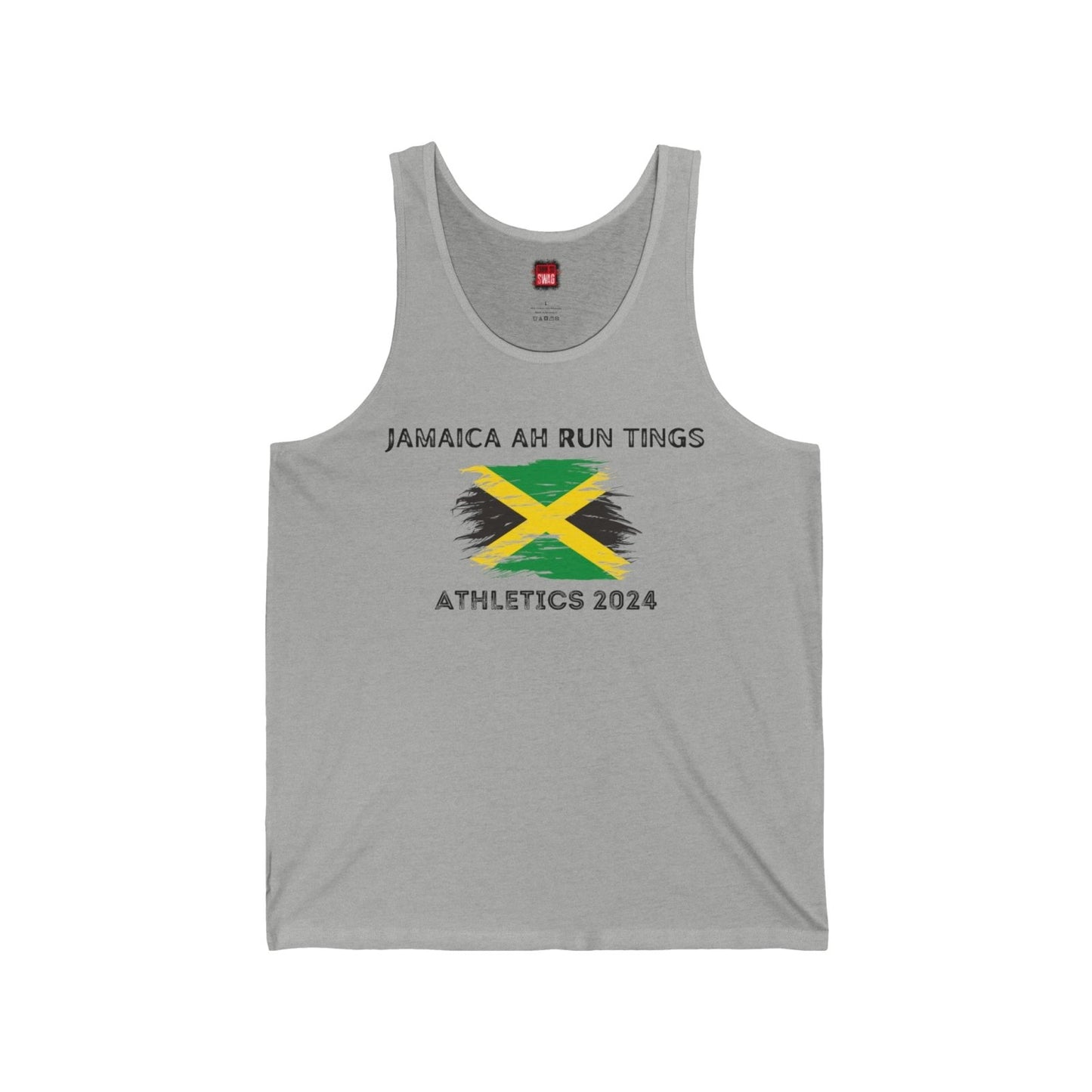 Unisex Jersey Tank Top, Jamaica Ah Run Tings - Athletics 2024 | US - Ohhh So Swag