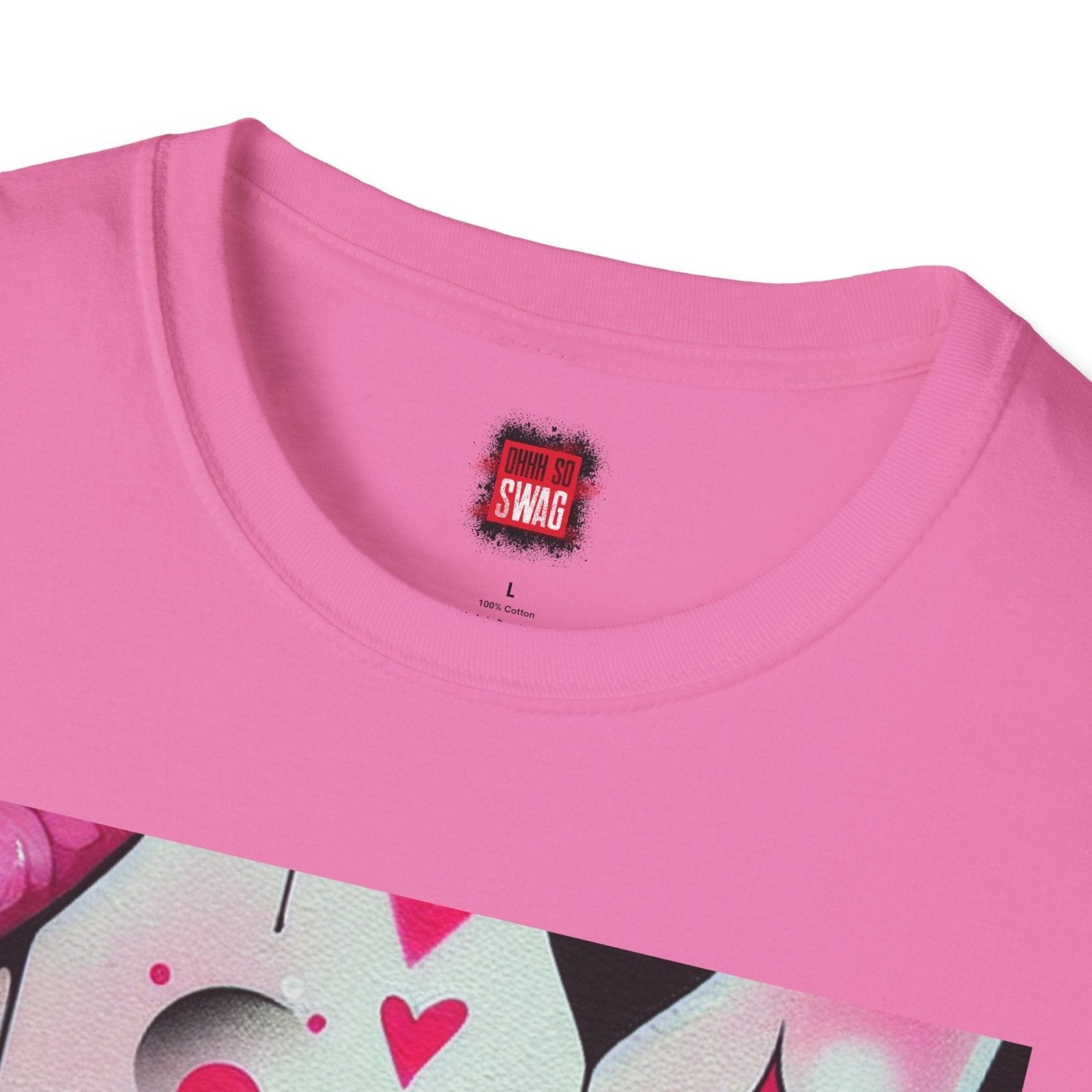 Close Up Pink Lip Kiss Shirt, Lips Shirt for Women Men Graffiti Style, Vibrant Casual Graphic Kisses Tee | US - Ohhh So Swag