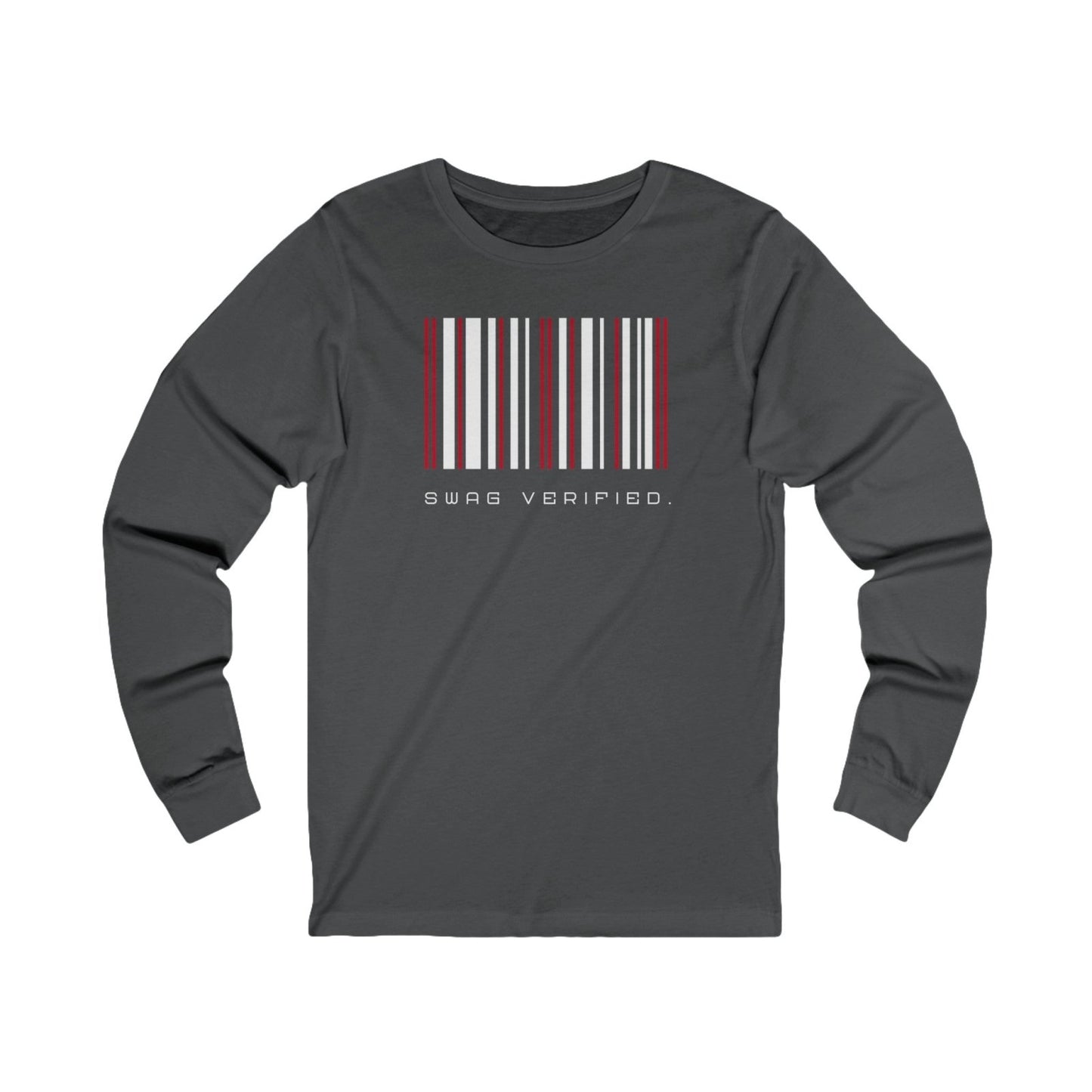 Unisex Long Sleeve Tee - Swag Verified. Barcode | CA - Ohhh So Swag