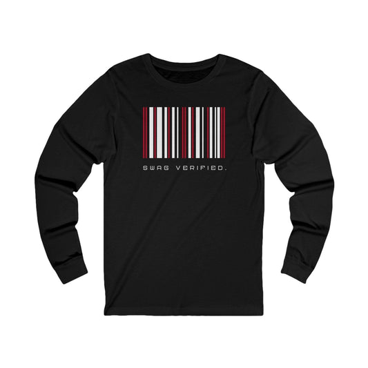 Unisex Long Sleeve Tee - Swag Verified. Barcode | CA - Ohhh So Swag
