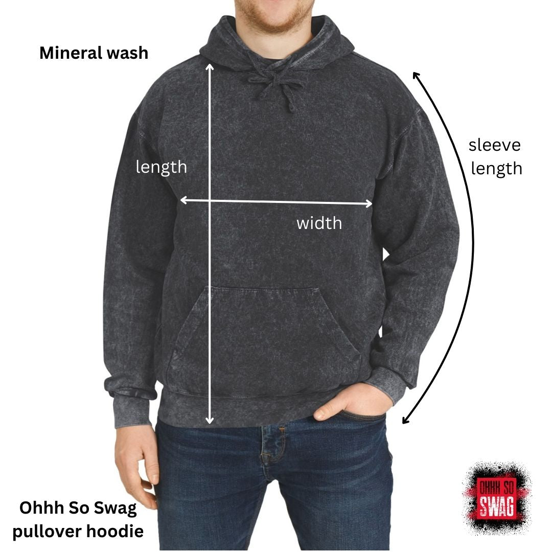 Unisex Mineral Wash Hoodie - Swag Verfied. Barcode Back Print | US - Ohhh So Swag