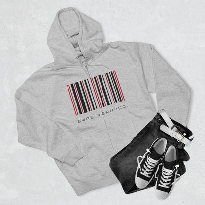 Unisex Premium Full Zip Hoodie - Swag Verified. Barcode | CA - Ohhh So Swag